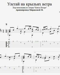 Sheet music, tabs for guitar. Fly Away On the Wings of the Wind (Prince Igor).