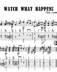 Sheet music, tabs for guitar. Watch What Happens.