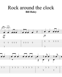 Sheet music, tabs for guitar. Rock Around the Clock.