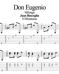 Ноты, табы для гитары. Don Eugenio (Milonga).
