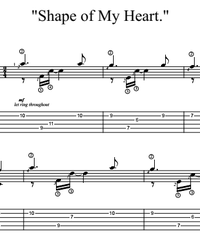 Shape Of My Heart For Guitar Guitar Sheet Music And Tabs