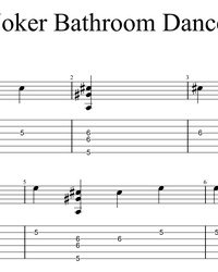 Sheet music, tabs for guitar. Bathroom Dance from Joker.