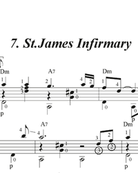Ноты, табы для гитары. St. James Infirmary.