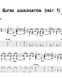 Ноты, табы для гитары. Guitar Equilibration (Etude).