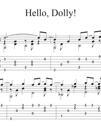 Ноты, табы для гитары. Hello, Dolly!.