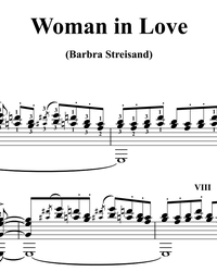 Sheet music, tabs for guitar. Woman In Love.