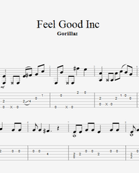 Sheet music, tabs for guitar. Feel Good Inc..