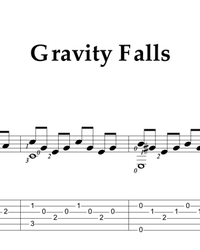 Ноты, табы для гитары. Gravity Falls.