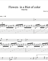 Ноты, табы для гитары. Flowers in a Riot of Color.