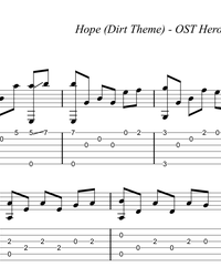 Sheet music, tabs for guitar. Hope (Dirt Theme) from Heroes of Might and Magic IV.