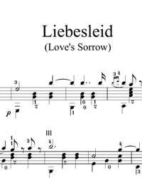 Ноты, табы для гитары. Liebesleid (Love's Sorrow).
