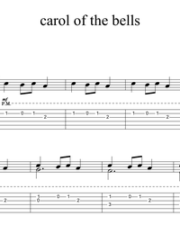 Ноты, табы для гитары. Carol Of The Bells.