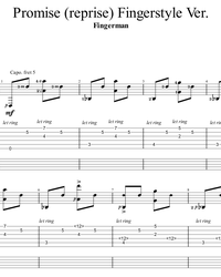 Sheet music, tabs for guitar. Promise (Reprise).