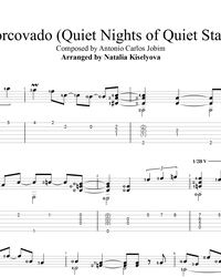 Sheet music, tabs for guitar. Corcovado (Quiet Nights of Quiet Stars).