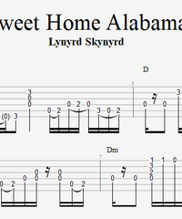 Как играть sweet home alabama на гитаре