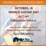 Your promocode with a 40% discount in honor of the International Guitar Day