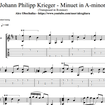 Minuet in A-minor (transposed in B-minor)