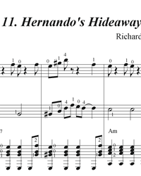 Ноты, табы для гитары. Hernando’s Hideaway.