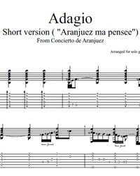Sheet music, tabs for guitar. Aranjuez My Love (Aranjuez, mon amour).