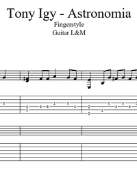 Sheet music, tabs for guitar. Astronomia (Coffin Dance).