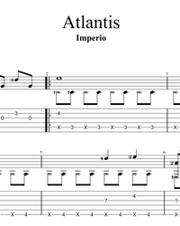 Ноты, табы для гитары. Atlantis.