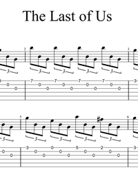 Sheet music, tabs for guitar. The Last of Us.