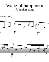 Sheet music, tabs for guitar. Waltz of Happiness.