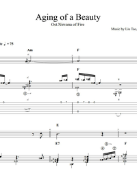 Sheet music, tabs for guitar. Aging of a Beauty.