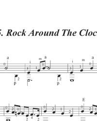 Sheet music, tabs for guitar. Rock Around the Clock.