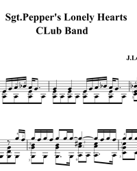 Sheet music, tabs for guitar. Sgt. Pepper's Lonely Hearts Club Band.
