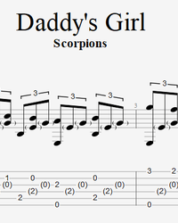 Sheet music, tabs for guitar. Daddy's Girl.