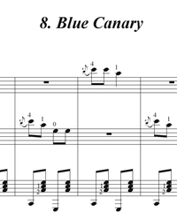 Ноты, табы для гитары. Blue Canary.