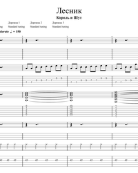 Sheet music, tabs for guitar. Forester.