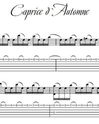 Sheet music, tabs for guitar. Caprice d`Automne.