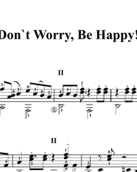 Ноты, табы для гитары. Don't Worry Be Happy.