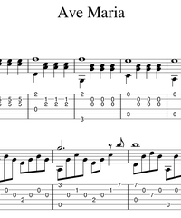 Ave Maria for guitar. Guitar sheet music and tabs.