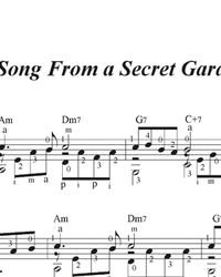 Ноты, табы для гитары. Song From a Secret Garden.