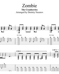 Zombie Tab (Ver 5) by The Cranberries @, PDF