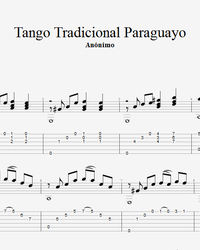 Ноты, табы для гитары. Парагвайское танго.