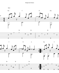 Sheet music, tabs for guitar. White Night.