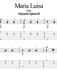 Sheet music, tabs for guitar. Maria Luisa (Waltz).