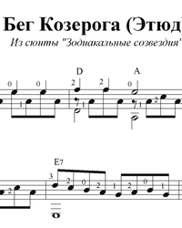 Sheet music, tabs for guitar. Capricorn Run.