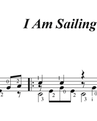 Sheet music, tabs for guitar. Sailing.