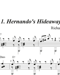 Ноты, табы для гитары. Hernando's Hideaway.