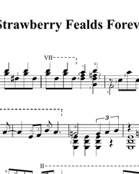 Ноты, табы для гитары. Strawberry Fields Forever.