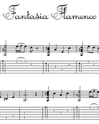 Ноты, табы для гитары. Fantasia Flamenco.