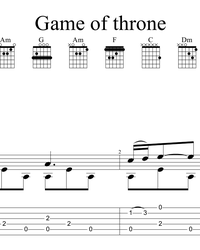 Sheet music, tabs for guitar. OST Game of Thrones.