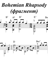 Ноты, табы для гитары. Bohemian Rhapsody.