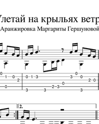 Sheet music, tabs for guitar. Fly Away On the Wings of the Wind (Prince Igor).