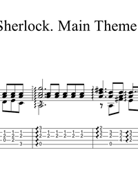 Sheet music, tabs for guitar. OST Sherlock Holmes.